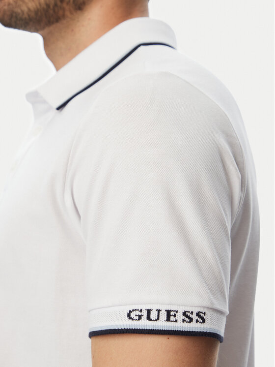 Guess Guess Polo M6YP28 K4475 Λευκό Slim Fit
