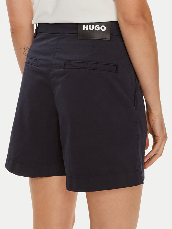 HUGO HUGO Szövet rövidnadrág Hanicola-1-D 50489969 Sötétkék Relaxed Fit