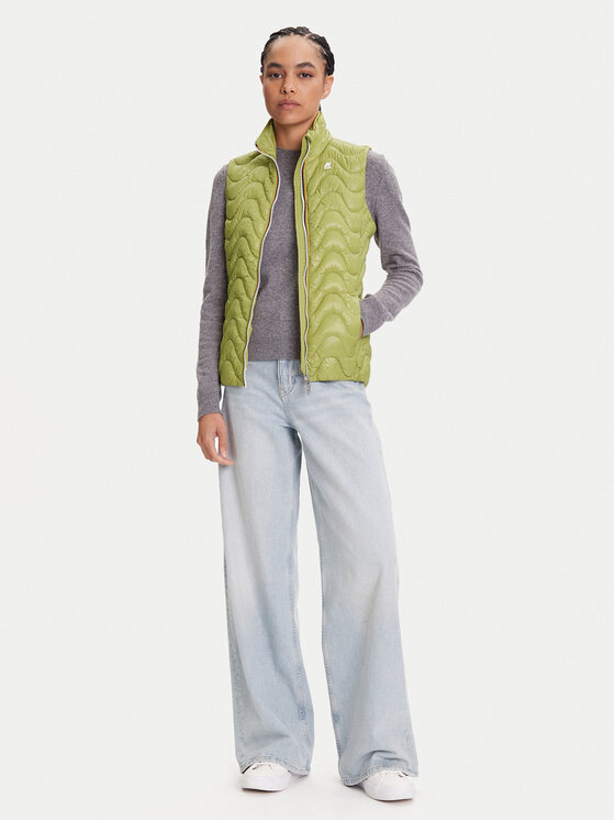 K-Way K-Way Vestă Viole K3122IW Verde Slim Fit