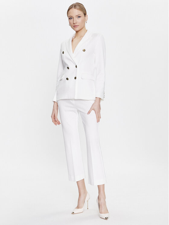 Marella Marella Pantaloni di tessuto Zodiaco 2337810234 Bianco Regular Fit