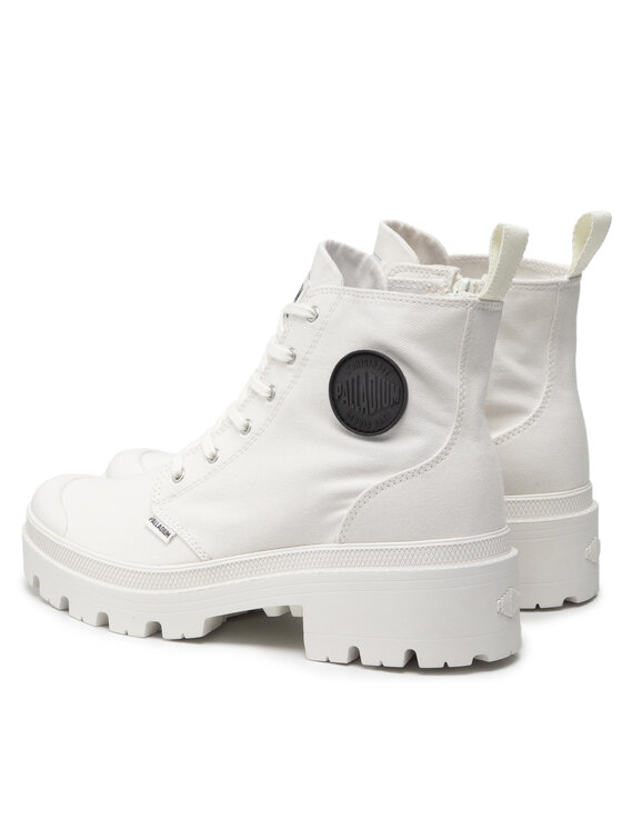 Palladium Palladium Schnürstiefeletten Pallabase Twill 96907-116-M Weiß