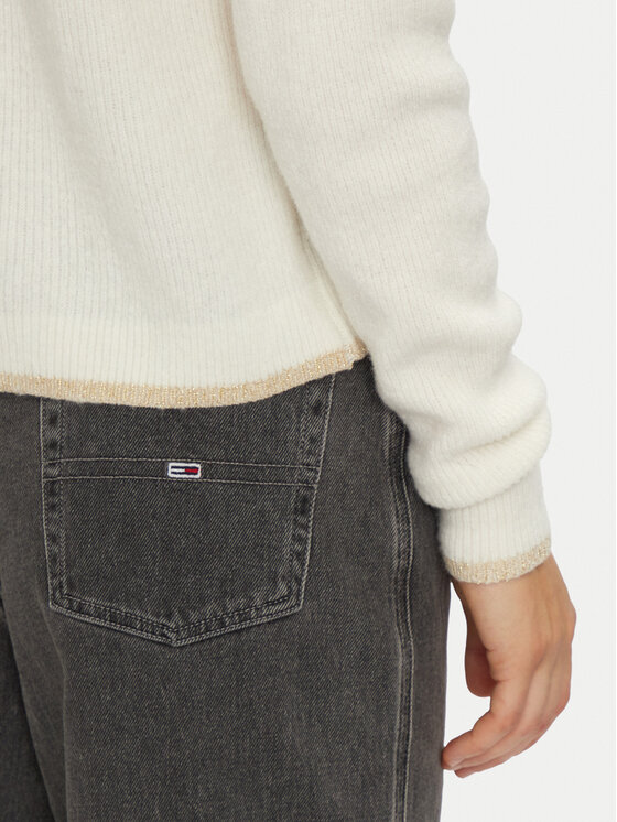 Tommy Jeans Tommy Jeans Megztinis DW0DW19833 Écru Regular Fit