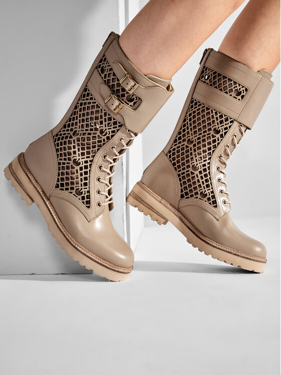 PINKO PINKO Зимни обувки Noemi Stivale PE 22 BLKS1 1H212D Y87W Бежов