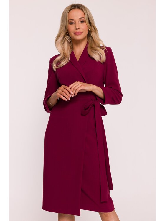 Stylove Stylove Sukienka wieczorowa S415 Bordowy A-Line Fit