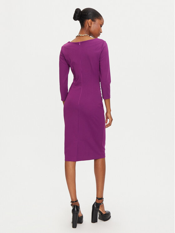 Rinascimento Rinascimento Sukienka koktajlowa CFC0121014003 Fioletowy Regular Fit