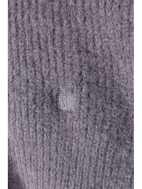 BENU BENU Maglione Z WEŁNY ALPAKI AW25 Grigio Oversize