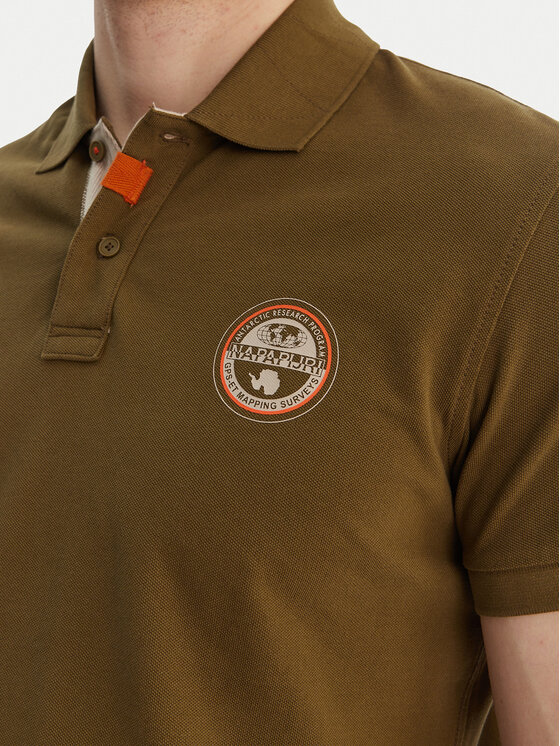 Napapijri Napapijri Polo marškinėliai E-Clanis NP0A4ID3 Žalia Regular Fit