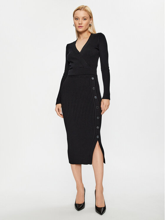Guess Guess Džemper Lucie W3BR29 Z2V42 Crna Slim Fit
