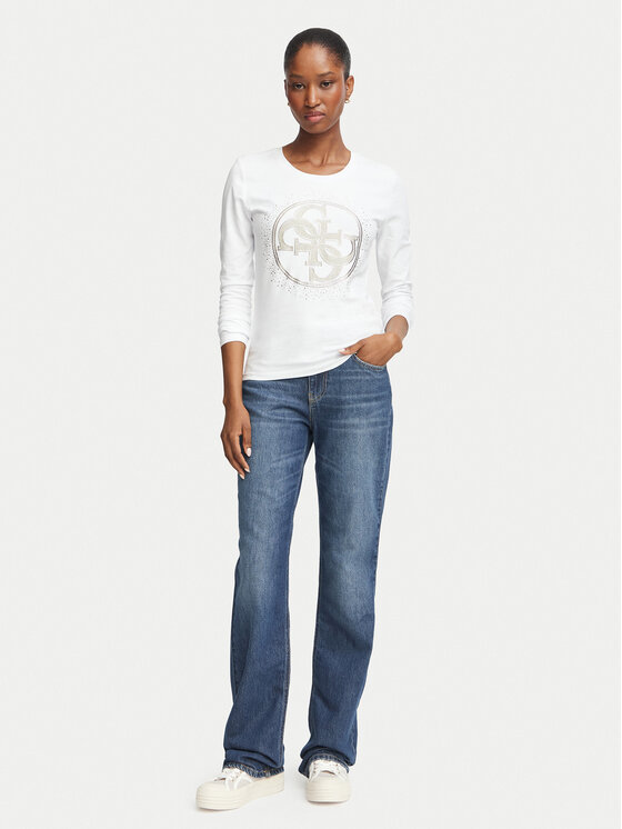 Guess Guess Halenka W6BI58 K7388 Bílá Slim Fit