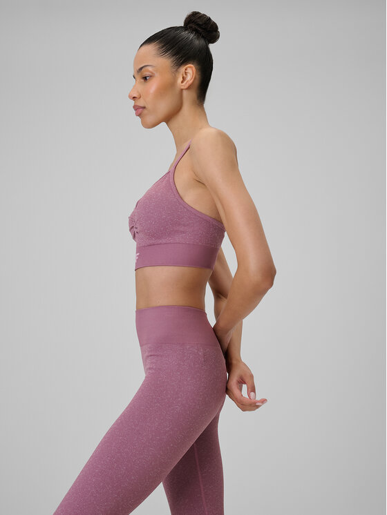 4F 4F Biustonosz sportowy YOGA Różowy ciemny