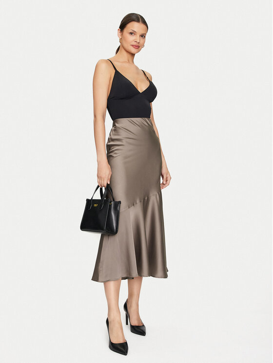 Guess Guess Midi sukně New Linda W4YD1B WF1T2 Hnědá Regular Fit