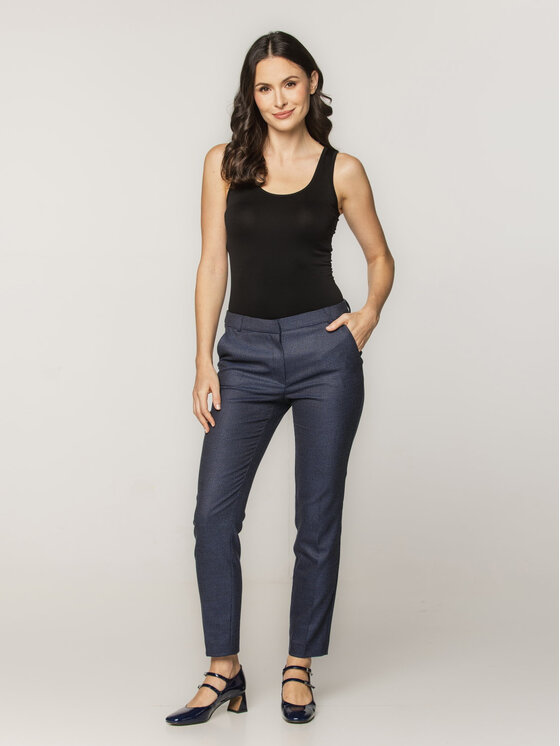 Willsoor Willsoor Spodnie materiałowe 67899 Granatowy Cigarette Fit