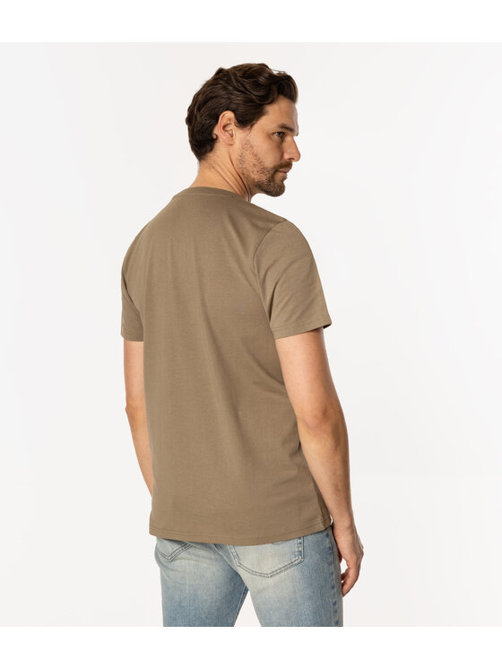 Lee Cooper Lee Cooper T-Shirt OBUTCH 875 Khaki Regular Fit