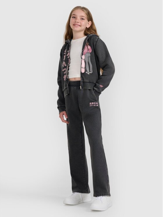 4F 4F Pantaloni da tuta 4FJRAW25TTROF1472-22S Nero Regular Fit