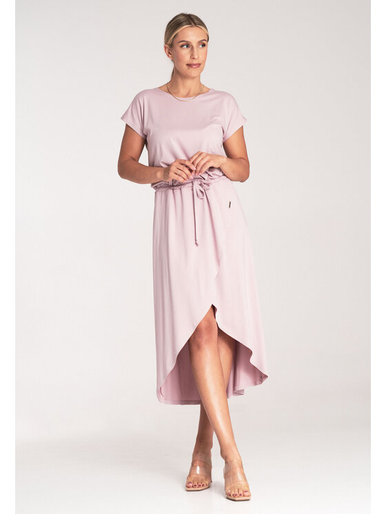 FIGL FIGL Každodenné šaty M1041 Ružová Casual Fit