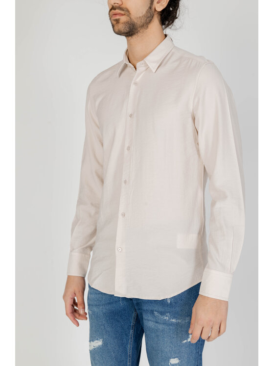 Antony Morato Antony Morato Πουκάμισο NAPOLI Μπεζ Long Fit