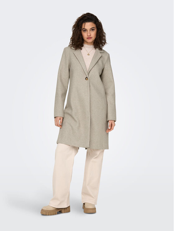 ONLY ONLY Kevad-sügis mantel Emma 15281382 Ekrüüvärv Regular Fit