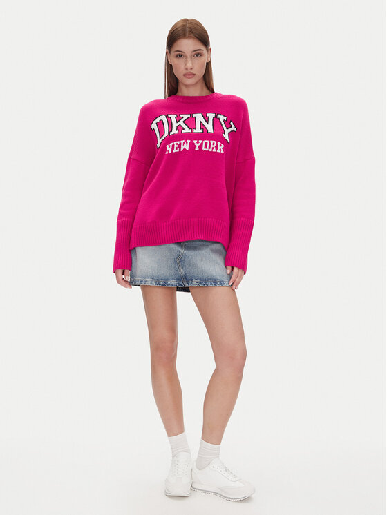 DKNY DKNY Kampsun DJ4R0362 Roosa Regular Fit