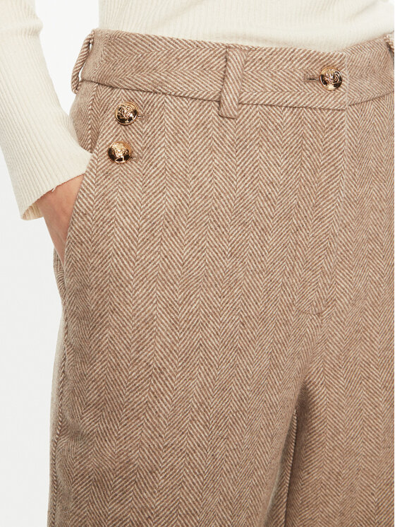Bruuns Bazaar Bruuns Bazaar Штани з тканини Elezi BBW4308 Бежевий Regular Fit