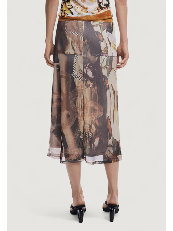 Desigual Desigual Gonna FAL_COLLAGE Beige Casual Fit