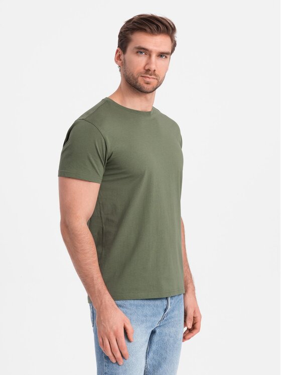 Ombre Ombre T-Shirt OM-TSBS-0146 Khaki Regular Fit