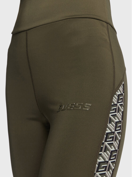 Guess Guess Legíny Debra V3RB05 MC03W Zelená Slim Fit