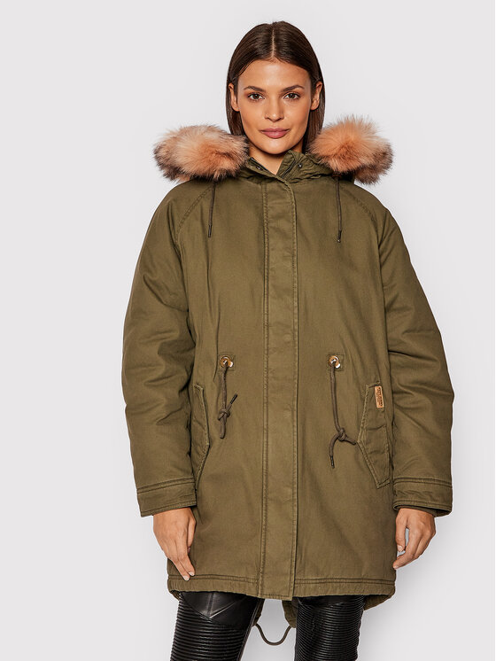 Pepe Jeans Pepe Jeans Parka Dizzy PL401959 Zaļš Regular Fit