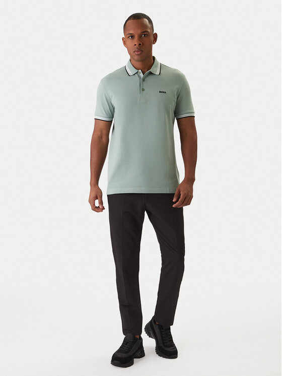 BOSS BOSS Polo marškinėliai Paddy 50469055 Žalia Regular Fit