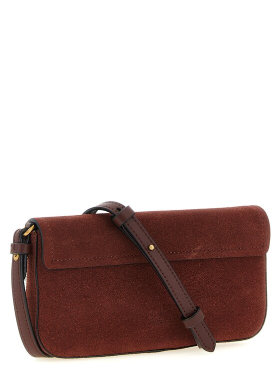 PINKO PINKO Torebka Bordeaux Cowhide Shoulder Bordowy