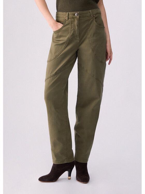 Liu Jo Liu Jo Pantaloni di tessuto WF6080T708A90510 Verde Loose Fit