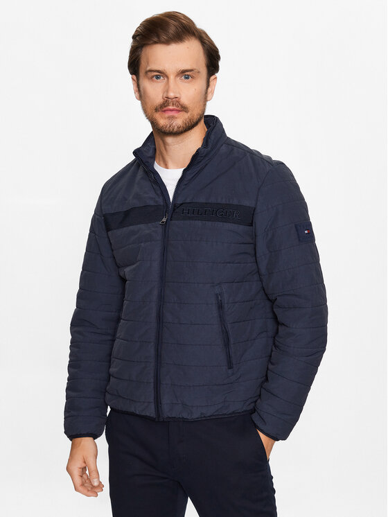 Tommy Hilfiger Tommy Hilfiger Bunda pro přechodné období MW0MW31638 Tmavomodrá Regular Fit