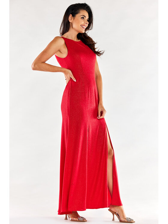 Awama Awama Abito da sera A549 Rosso Basic Fit