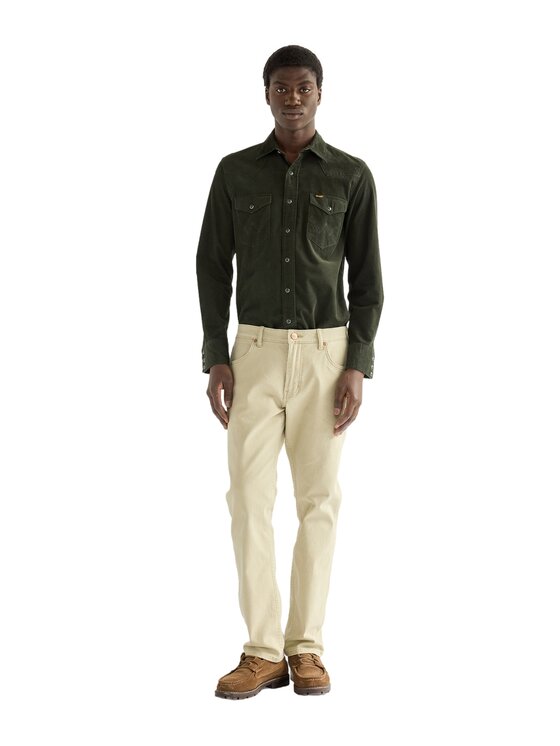 Wrangler Wrangler Koszula 112386901 Zielony ciemny Regular Fit