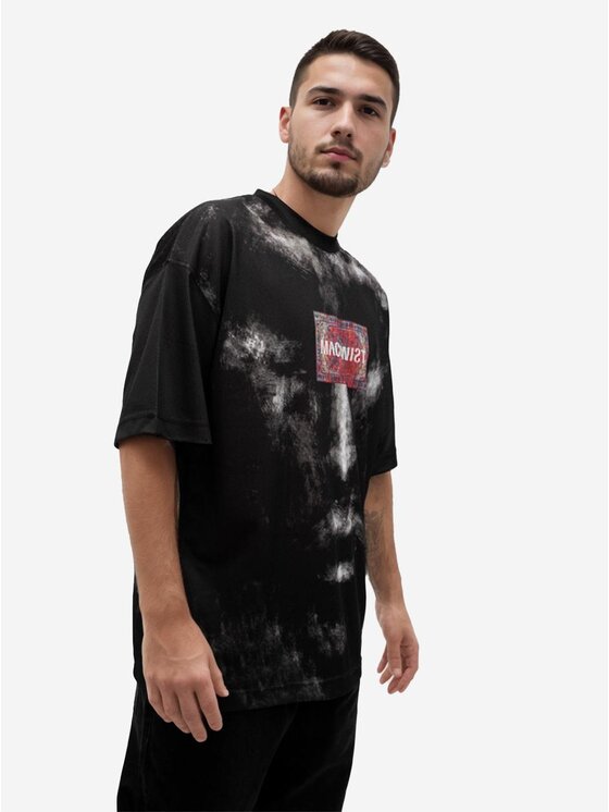 Machinist Machinist T-Shirt Koszulka Z Krótkim Rękawem Oversize Czarna Machinist No Need No Time L Czarny Oversize