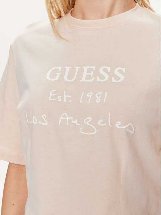 Guess Guess T-Shirt Dakota V4GI13 JA914 Béžová Boxy Fit