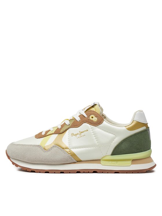 Pepe Jeans Pepe Jeans Sneakersy Brit Print W PLS40010 Biały