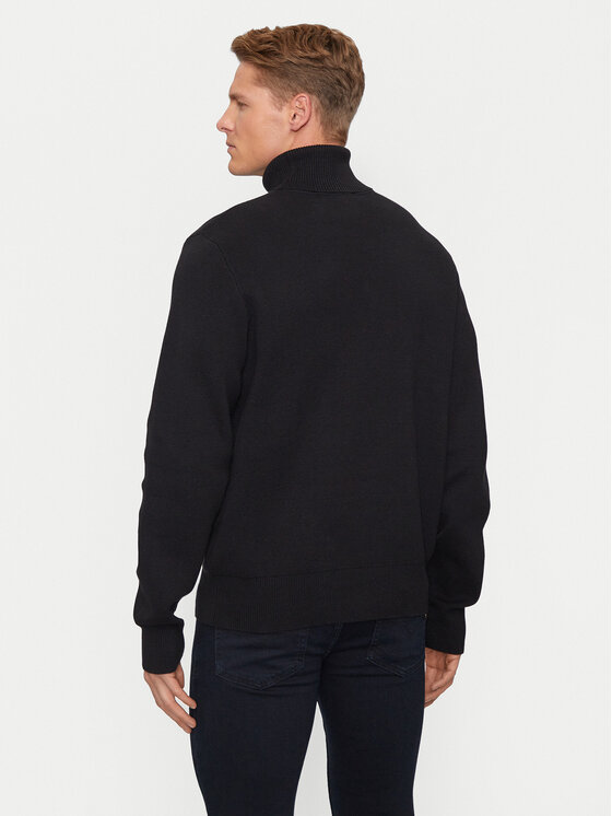 Versace Jeans Couture Versace Jeans Couture Rollkragenpullover 77GAFM07 Schwarz Regular Fit