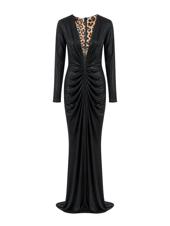 PHILIPP PLEIN PHILIPP PLEIN Večerní šaty 32112 Černá Fitted Fit
