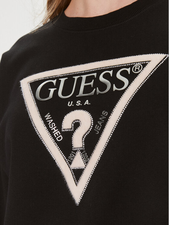 Guess Guess Bluza W4RQ13 KC5H2 Czarny Relaxed Fit