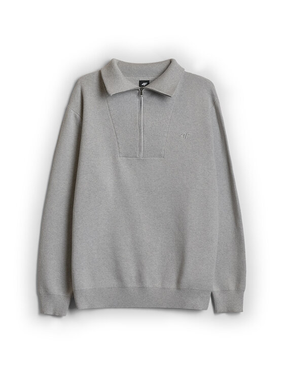4F 4F Sweter CITY FORM Szary Regular Fit