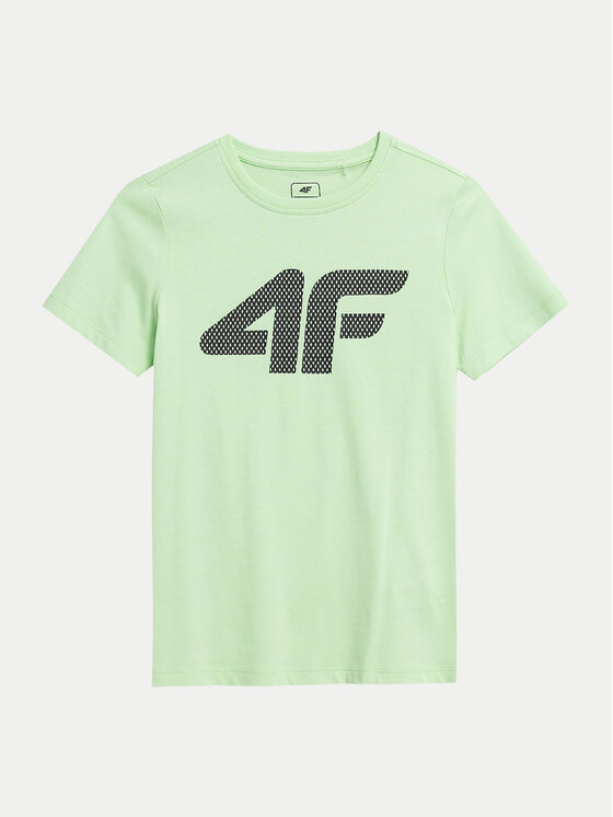 4F T-shirt 4FJWSS24TTSHM1115 Zelena Regular Fit