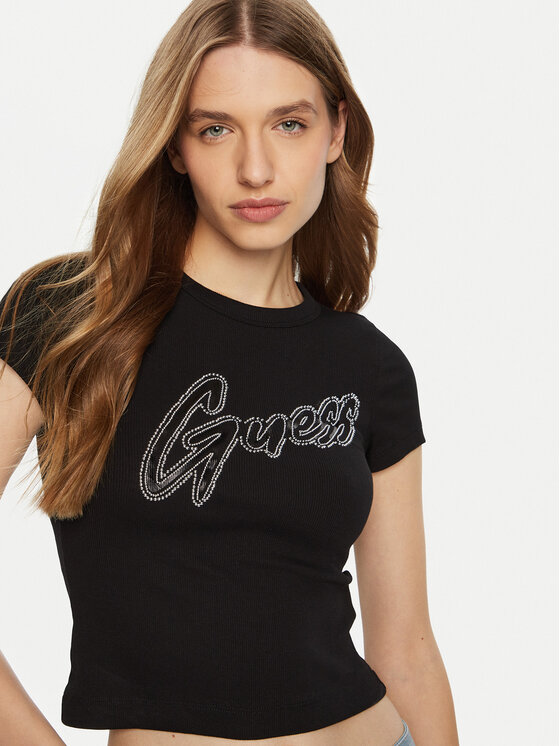 Guess Guess Тишърт W5RI68 KA0H1 Черен Regular Fit