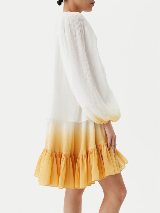 PINKO PINKO Sommerkleid Inventi Abito 104949 A2G4 Écru Relaxed Fit