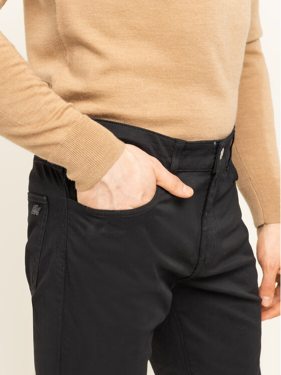 Lacoste Lacoste Pantaloni din material HH9561 Negru Slim Fit