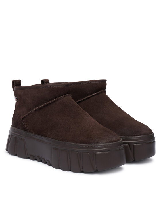 Tommy Jeans Tommy Jeans Śniegowce Tjw Suede Platform Boots Wl EN0EN03158 Brązowy