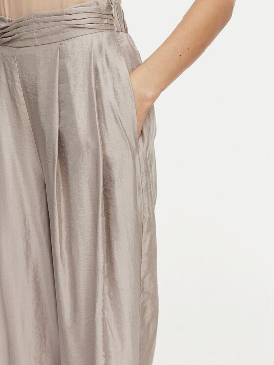 Eleh Eleh Штани з тканини SS260269 Сірий Wide Leg