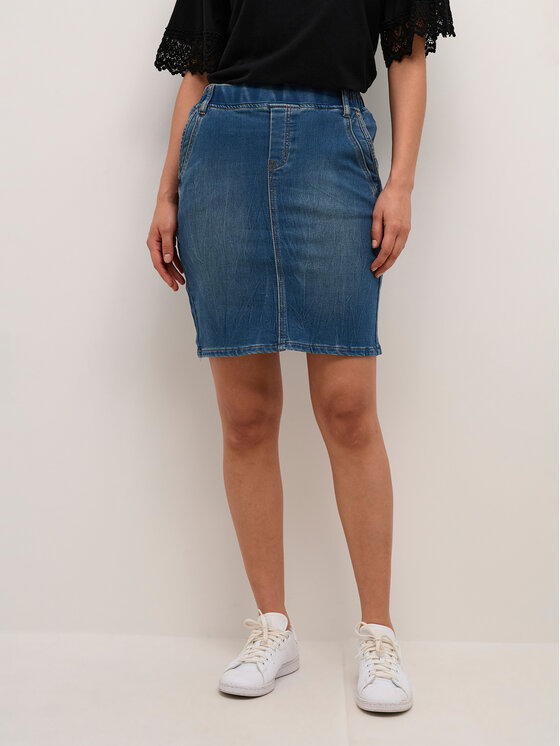 Gonna di jeans Cream