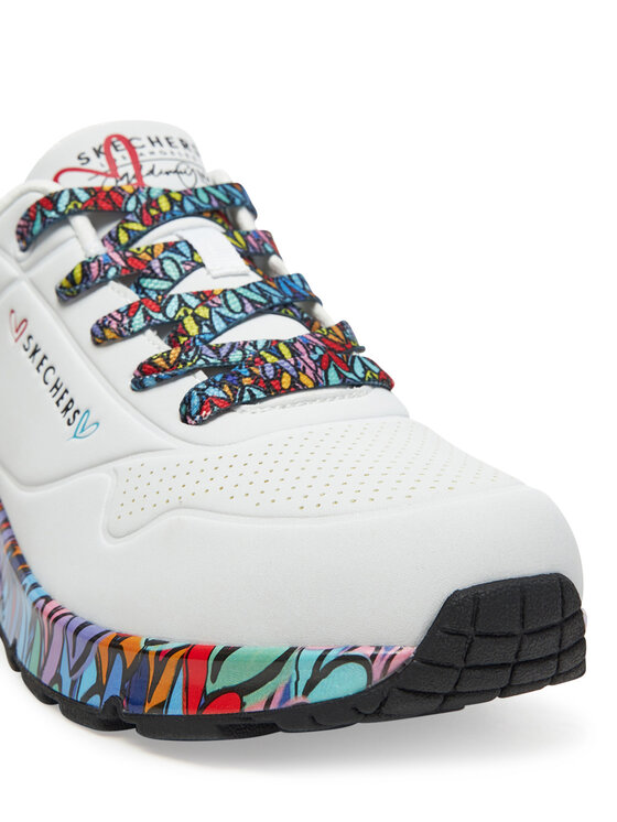 Skechers Skechers Sneakersy Skechers Uno - Ravaged Love 177918/WMLT Bílá