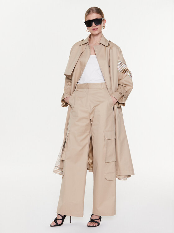 MSGM MSGM Hlače 3441MDP21 237104 Bež Regular Fit