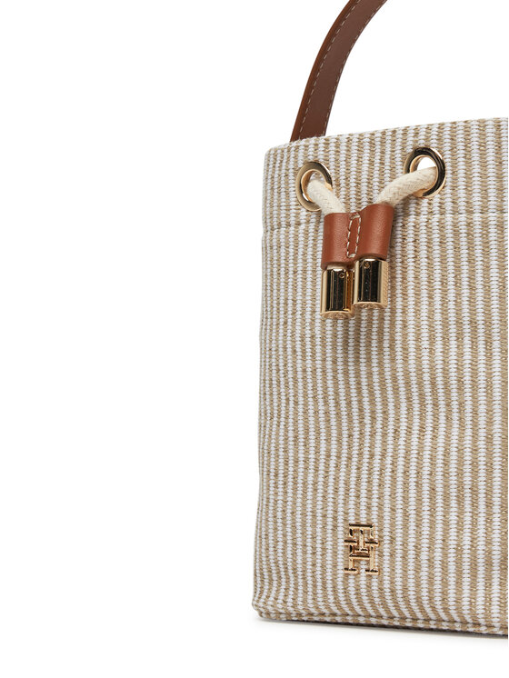 Tommy Hilfiger Tommy Hilfiger Geantă Th Premium Beach Le Bucket AW0AW17215 Bej